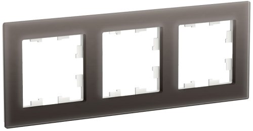 Рамка универсальная Systeme Electric AtlasDesign Nature 3-м. стекло мокко картинка